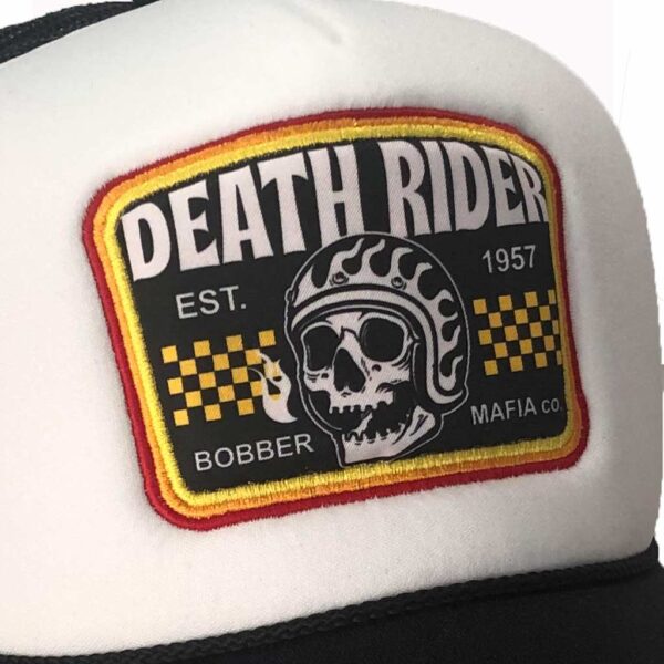 Death Rider Trucker Cap White - Logo Right