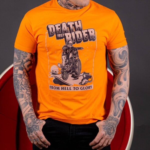 Death Rider - "Origins" T-Shirt - Orange Zoom