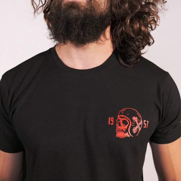 Death Rider 1957 T-Shirt - Black Logo Red
