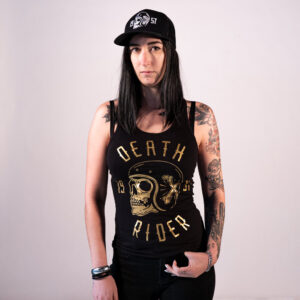 Death Rider 1957 Women's Tank Top - Black - Gold Front